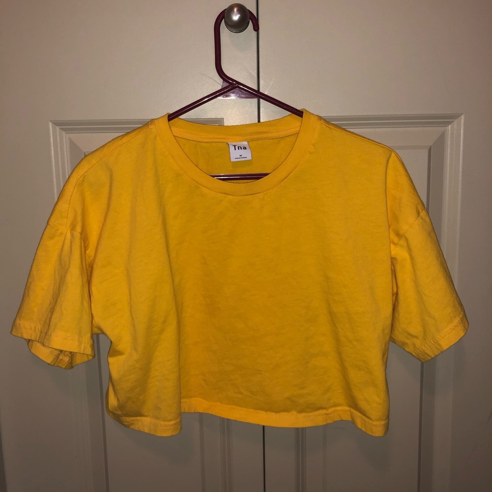TNA Yellow Crop Top